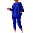 thumbnail image 1 of Kaemgyyd Womens 2 Piece Lounge Set Classic Long Sleeve Pullover Tops Long Pants Casual Sweatsuits Tracksuit Sets with Pockets, 1 of 7