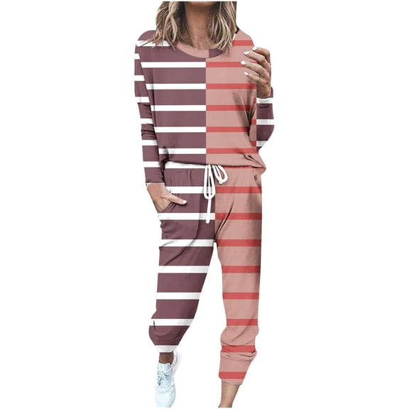 Kaemgyyd Womens 2 Piece Outfits Plus Size Sweatsuit Oversized Gradient Sweatshirt Tops and Joggers Lounge Sets with Pockets