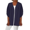 thumbnail image 1 of Kaemgyyd 3/4 Sleeve Cardigans for Women Lightweight Open Front Hollow out Blouse Tops Solid Color Long Fall Cardigan, 1 of 6