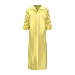 Frontwalk Loose Linen Shirts Dress for Women Lightweight Casual
