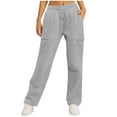 thumbnail image 1 of Kaemgyyd Womens Cargo Sweatpants Oversized Running Pants Spring Fashion Outfits Straight Leg Clothes with Pockets, 1 of 4