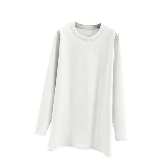 Kaemgyyd Womens Casual Sweatshirt Dress Fleece Lined Long Sleeve Crew Neck Tunic Dress Fall Winter Thermal Pullover Mini Dress