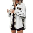 thumbnail image 1 of Kaemgyyd Womens Corduroy Shacket Blouses Button down Shirts Pocket Trendy Long Sleeves Tops Jacket Coats, 1 of 6