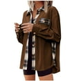 thumbnail image 1 of Kaemgyyd Womens Corduroy Shacket Blouses Button down Shirts Pocket Trendy Long Sleeves Tops Jacket Coats, 1 of 6