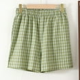 thumbnail image 1 of Kaemgyyd Womens Cotton Plaid Pajama Shorts Cute Elastic Waist Pj Short Pants Summer Lounge Sleep Bottoms with Pockets, 1 of 3