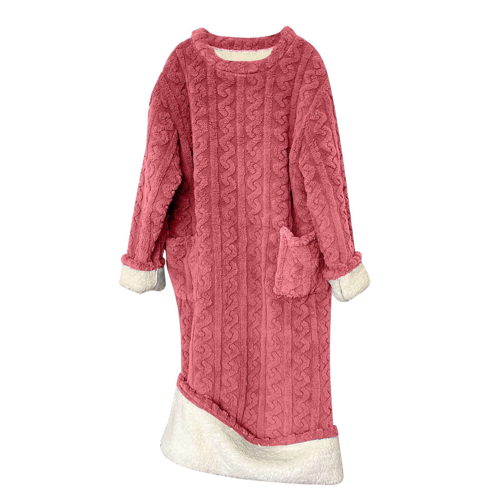 Kaemgyyd Womens Fuzzy Robes Fleece Sherpa Winter Warm Sleepwear Plush ...