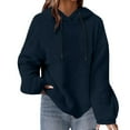 thumbnail image 1 of Kaemgyyd Womens Oversized Sherpa Pullover Hoodie Fuzzy Fleece Lined Sweatshirt Solid Color Long Sleeve Drawstring Outwear, 1 of 6