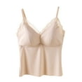 thumbnail image 1 of Kaemgyyd Womens Pajama Tank Tops Built in Bra Sleeveless Lace V Neck Sleep Shirts Knit Ribbed Layering Undershirts, 1 of 3