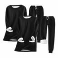 thumbnail image 1 of Kaemgyyd Womens Pajamas Set 2 PC Fleece Lined Lightweight 2 Piece Outfit Soft Lounge Pjs Pullover with Jogger Cozy Sleepwear Set, 1 of 3