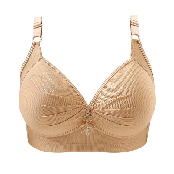 Kaemgyyd Womens Plus Size Bras Wireless Push up Comfortable Bra Cute Heart Print Supportive No Underwire Tshirt Bralettes