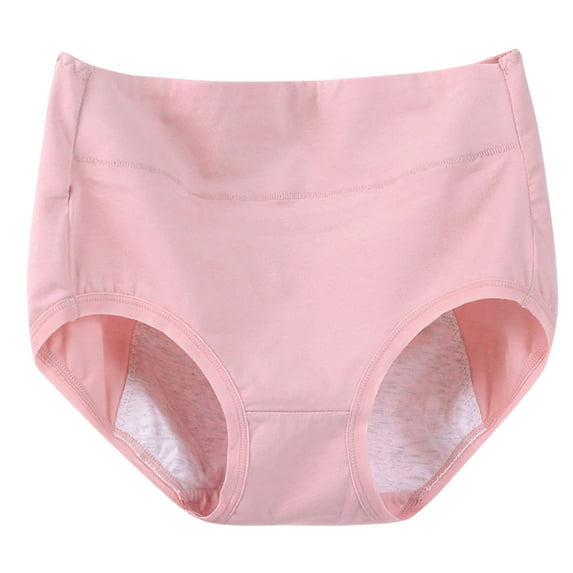 Kaemgyyd Womens Plus Size Cotton Briefs High Waisted Period Underwear Soft Stretch Full Coverage Panties