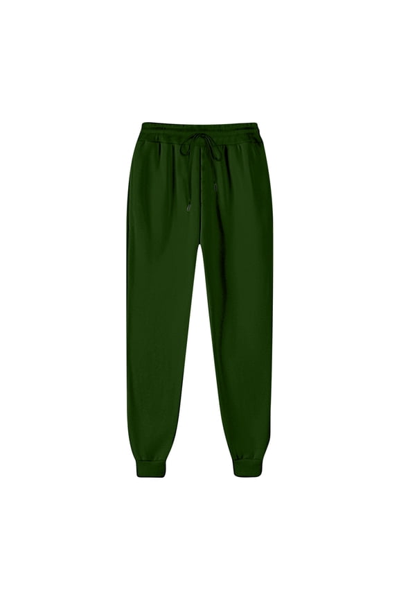 Womens Plus Size Sweatpants Casual High Waist Solid Color Athletic Pants Fall Fleece Drawstring Lounge Workout Trousers
