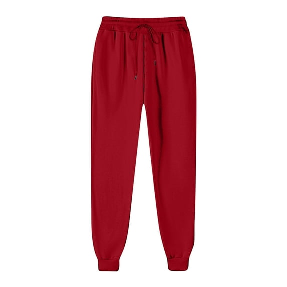 Kaemgyyd Womens Plus Size Sweatpants Casual High Waist Solid Color Athletic Pants Fall Fleece Drawstring Lounge Workout Trousers