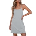 thumbnail image 1 of Kaemgyyd Womens Sleeveless Nightgowns Summer Square Neck Night Gown Solid Color Above the Knee Sleepwear（Gray,One Size）, 1 of 7