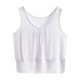 thumbnail image 1 of Kaemgyyd Womens Sleeveless Pajamas Shirt Plus Size Casual Crew Neck Sleepwear Soft Breathable Cropped Tank Tops Loungewear, 1 of 3