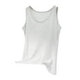 thumbnail image 1 of Kaemgyyd Womens Sleeveless Tank Tops Scoop Neck Cotton Linen Summer Tops Solid Color Comfortable Base Layer Pajama Shirt, 1 of 6