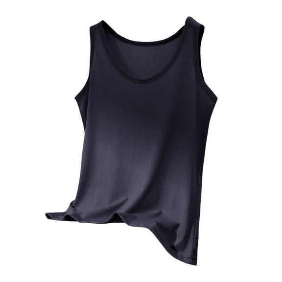 Kaemgyyd Womens Sleeveless Tank Tops Scoop Neck Cotton Linen Summer Tops Solid Color Comfortable Base Layer Pajama Shirt