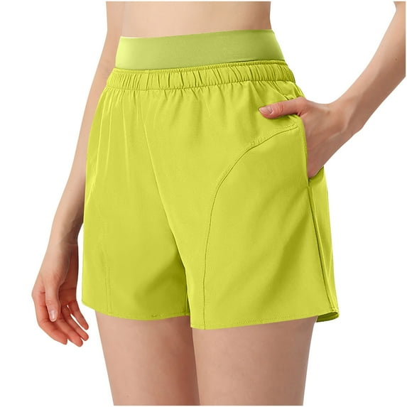 Kaemgyyd Womens Summer Athletic Shorts for Gym Workout Running Short Pants with High Waisted Pockets