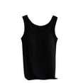 thumbnail image 1 of Kaemgyyd Womens Tops Soft Breathable Crew Neck Stretch Tee Summer Solid Color Sleeveless Layering Shirts Built-In Bra, 1 of 3