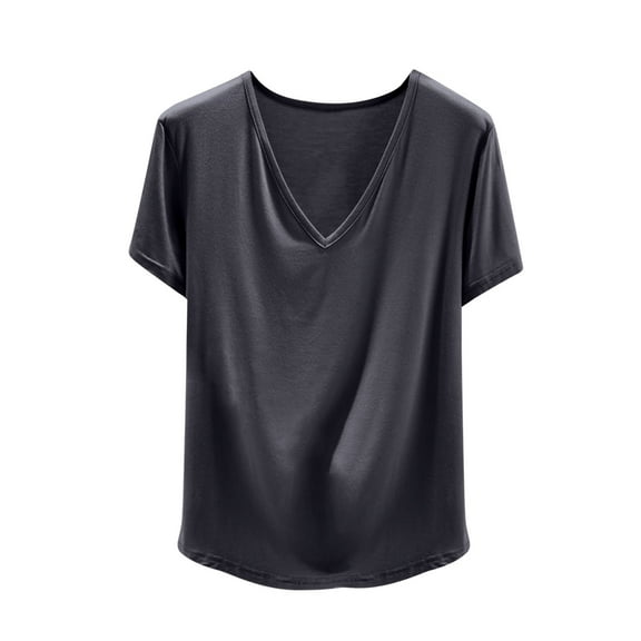 Kaemgyyd Womens Tshirt Soft Comfy V Neck Sleepshirts Loose Casual Nightshirt for Women Solid Basic Fall Tops Loungewear