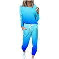 thumbnail image 1 of Kaemgyyd Womens Two Piece Outfits Casual Plus Size Sweatsuits Tracksuit Crew Neck Tops Matching Drawstring Jogger with Pockets, 1 of 1