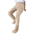 thumbnail image 1 of Kaemgyyd Womens Winter Footed Pants Thick Warm Sherpa Fleece Plus Size Sleep Pants Elastic Waist Soft Comfy Pj Bottoms Trousers, 1 of 6