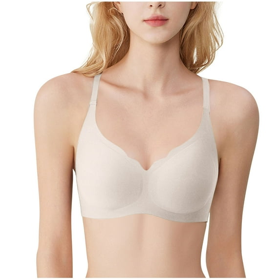 Kaemgyyd Womens Wireless Bras Comfortable Full Coverage Supportive Tshirt Bra No Underwire Seamless Push up Everyday Bralettes
