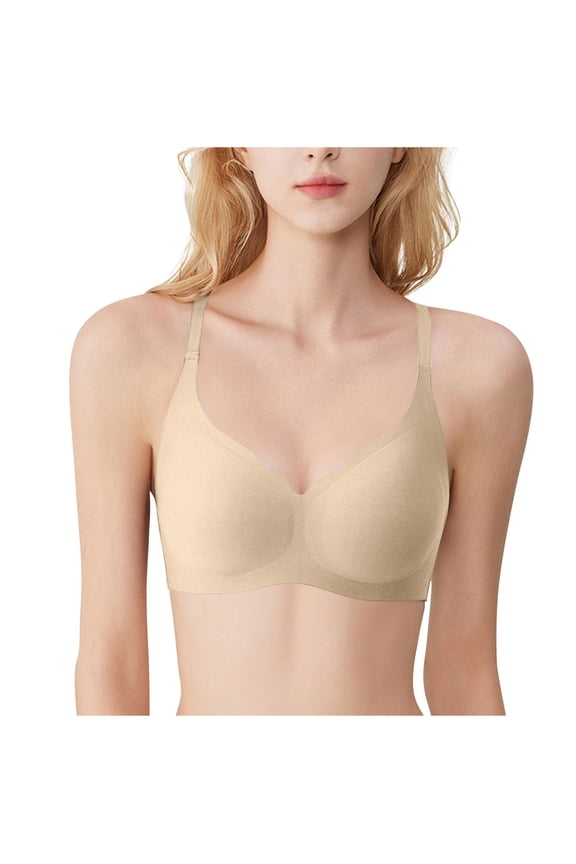 Womens Wireless Bras Comfortable Full Coverage Supportive Tshirt Bra No Underwire Seamless Push up Everyday Bralettes