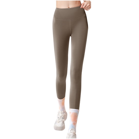 Kaemgyyd Womens Yoga Pants Stretchy High Waisted Butt Lifting Workout Leggings for Women Solid Color Full Length Running Athletic Tights