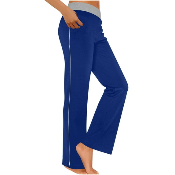 Kaemgyyd Womens Yoga Sweatpants Trendy Colorblock Elastic Waisted Lounge Pajamas Pants Comfy Workout Active Pants Fall Outfit