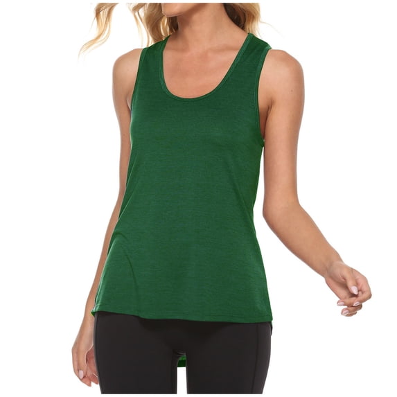 Kaemgyyd Workout Tank Tops Woman UPF 50+ Yoga Tanks Quick Dry Sleeveless Gym Shirts Fashion Backless Loose Fit Athletic Tees