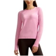 thumbnail image 1 of Kaemgyyd Workout Tops for Women Long Sleeve Running Hiking Athletic Gym Shirts Lightweight Sun Protection Yoga Tee with Thumb Hole, 1 of 5