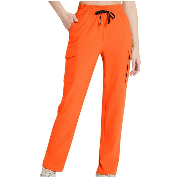 Kaemgyyd Cargo Sweatpants for Women High Waisted Wide Leg Drawstring Trousers Comfy Loose Running Workout Pants with Pockets