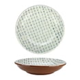 thumbnail image 1 of Kaemingk 12.25" French Countryside Decorative Green and Blue Flower Round Terracotta Bowl, 1 of 2