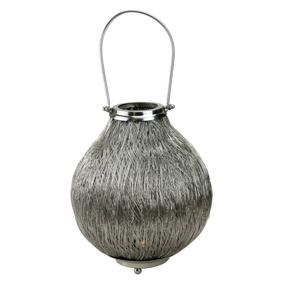 Kaemingk 18.5" Urban Life Contemporary Silver Tea Light Candle Holder Lantern