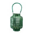 thumbnail image 1 of Kaemingk 20" Tropicalia Green Cabana Tiki Bar Votive Candle Holder Lantern, 1 of 3