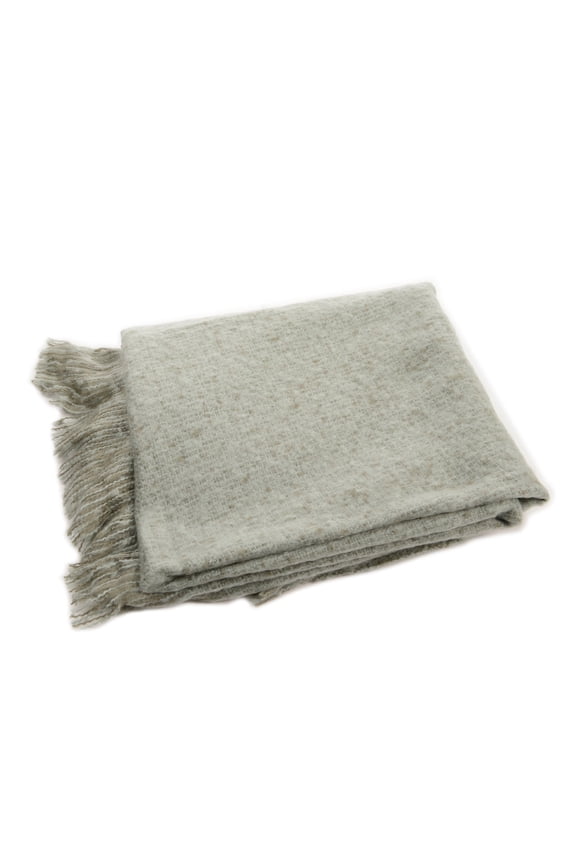 Blue Gray Knitted Waffle Pattern Throw Blanket 50" x 60"