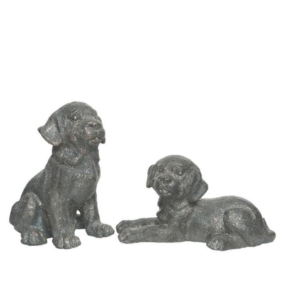 Kaemingk Dog Poly Magnesium Animal Figure (Pack of 2)