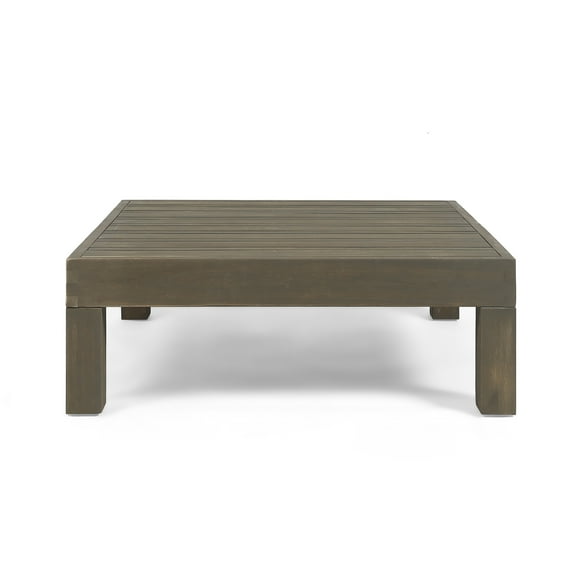 Kaena Acacia Wood Outdoor Coffee Table, Gray