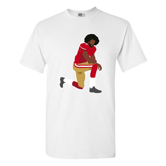 Kaepernick 7 Kneel Stand Football Protest Kap Front & Back DT Adult T-Shirt Tee