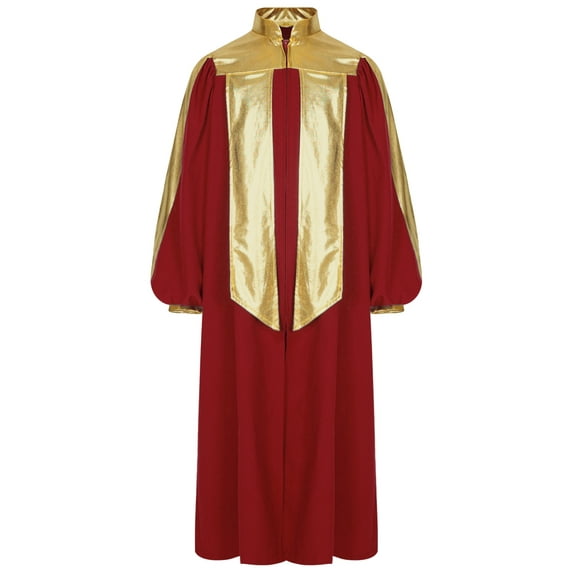 Kaerm Children Choir Robe for Church Pulpit Robe and Pastor Boys Girls Graduation Gown School Dress Up Uniform Burgundy 12