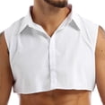 thumbnail image 1 of Kaerm Fake Collar Detachable Dickey Collar Blouse for Men Half Shirt Faux False Collar Joker Shirt Decorative Collar White 39, 1 of 6
