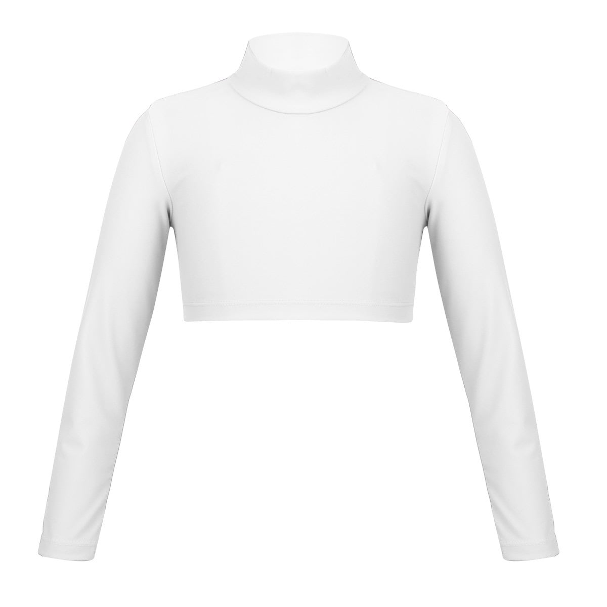 Child Turtleneck Long Sleeve Crop Top