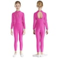thumbnail image 1 of Kaerm Girls One Piece Long Sleeve Ballet Dance Gymnastic Leotard Rhinestone Full Body Unitard Bodysuit Jumpsuit Hot Pink 10, 1 of 6