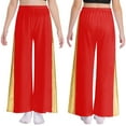 thumbnail image 1 of Kaerm Girls Palazzo Pants Kids Celebration of Spirit Wide-Leg Pants Yoga Praise Dance Trousers Praisewear Red 14, 1 of 6
