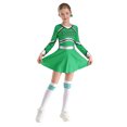 thumbnail image 1 of Kaerm Girls Sparkle Long Sleeve Cheerleading Dance Dresses Halloween Fancy Party Dress Up Green 8, 1 of 7