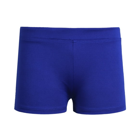 Kaerm Girls Stretchy Boy-cut Low Rise Activewear Dance Shorts for Ballet Gym Yoga Sports Blue 14
