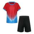 thumbnail image 1 of Kaerm Kids Boys Football Uniform Basketball Training Outfit Quick-Drying Short Sleeve Soccer Jersey Red 4XS, 1 of 7