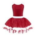 thumbnail image 1 of Kaerm Kids Girl Sequins Dance Leotard Dress Christmas Santa Outfits Ballet Skating Dancewear Gym Bodysuit Red 8, 1 of 7