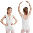 thumbnail image 1 of Kaerm Kids Girls Sparkle Fringed Leotard Tassel Bodysuit Figure Skating Dance Rhythmic Gymnastics Costume White 10, 1 of 6